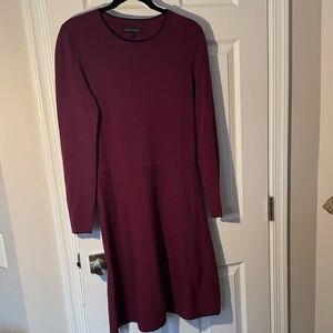 Banana Republic Long Sleeve Burgundy Dress